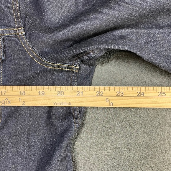 Duluth Trading Co Womens Dark Wash Stretch Denim Trucker Jacket Size Large 85819 - Picture 6 of 9